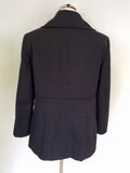ESCADA DARK GREY DOUBLE BREASTED JACKET SIZE 44 UK 16