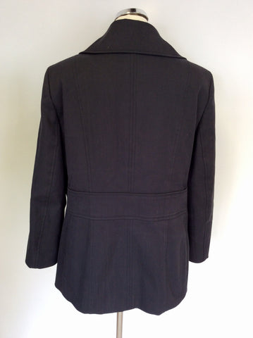 ESCADA DARK GREY DOUBLE BREASTED JACKET SIZE 44 UK 16