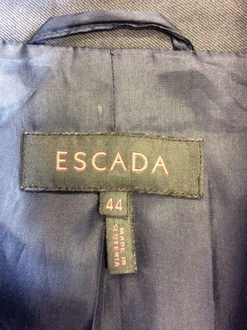 ESCADA DARK GREY DOUBLE BREASTED JACKET SIZE 44 UK 16