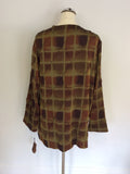 BRAND NEW ITALIAN PAOLO BISAGNI BROWN & GREEN JACKET SIZE 20