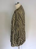 GERRY WEBER BEIGE PRINT OCCASION JACKET WITH SILK SIZE 20