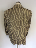 GERRY WEBER BEIGE PRINT OCCASION JACKET WITH SILK SIZE 20