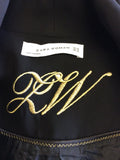 ZARA WOMAN BLACK V NECKLINE BELTED JACKET SIZE 42 UK 14