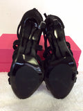 BRAND NEW ZARA BLACK FAUX SUEDE STRAPPY HEELS SIZE 6/39