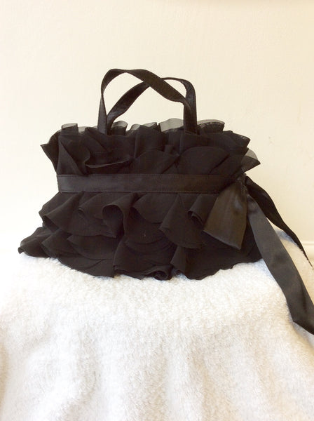 COAST BLACK TIERED FRILL EVENING/ SPECIAL OCCASION BAG