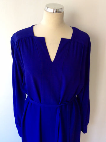 LK BENNETT ULTRA BLUE BRINDI SHIRT DRESS SIZE 14 - Whispers Dress Agency - Sold - 2