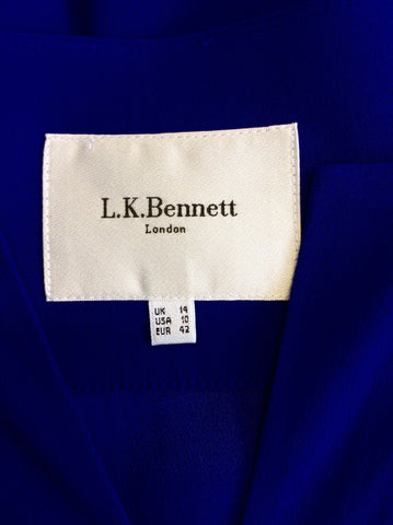 LK BENNETT ULTRA BLUE BRINDI SHIRT DRESS SIZE 14 - Whispers Dress Agency - Sold - 5