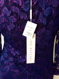 BRAND NEW GINA BACCONI BLACK & PURPLE LACE PENCIL DRESS SIZE 16 - Whispers Dress Agency - Womens Dresses - 5