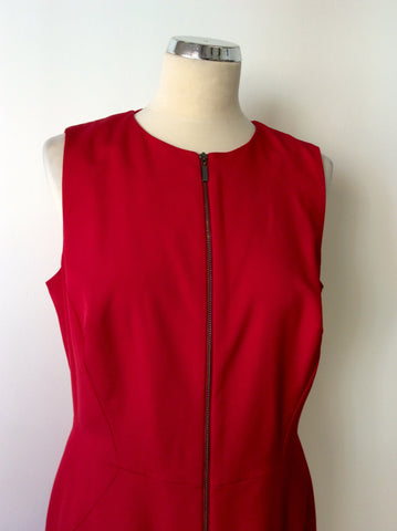 BRAND NEW PER UNA SPEZIALE RED OPEN BACK PENCIL DRESS SIZE 14 - Whispers Dress Agency - Sold - 2