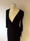 STICKY FINGERS BLACK WRAP DRESS SIZE M - Whispers Dress Agency - Sold - 2