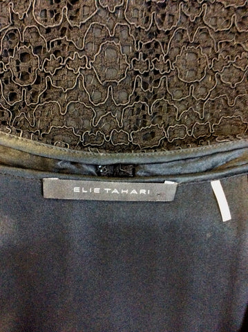 ELIE TAHARI BLACK LACE PENCIL DRESS SIZE 8
