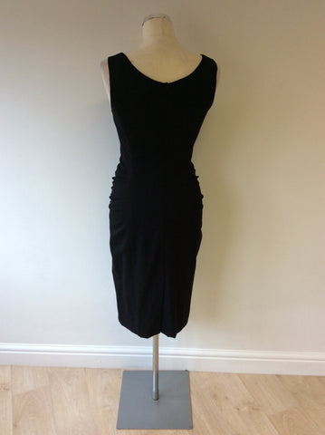 BRAND NEW MOSCHINO BLACK WOOL PENCIL DRESS SIZE 10 - Whispers Dress Agency - Womens Dresses - 3