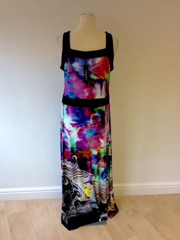 BRAND NEW ARIANA MULTI COLOURED PRINT MAXI DRESS SIZE 42 UK 14 - Whispers Dress Agency - Womens Dresses - 3