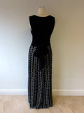 HOBBS BLACK & WHITE PRINT MAXI DRESS SIZE 14 - Whispers Dress Agency - Sold - 3