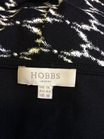 HOBBS BLACK & WHITE PRINT MAXI DRESS SIZE 14 - Whispers Dress Agency - Sold - 4