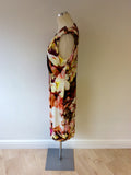 LK BENNETT DR/TEOS MULTI COLOURED FLORAL PRINT DRESS SIZE 14 - Whispers Dress Agency - Womens Dresses - 2