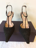 PRADA BLACK LACE T BAR OCCASION HEELS SIZE 6.5/39.5 - Whispers Dress Agency - Womens Heels - 2