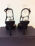 PRADA BLACK LACE T BAR OCCASION HEELS SIZE 6.5/39.5 - Whispers Dress Agency - Womens Heels - 4