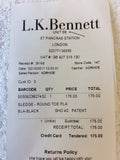 LK BENNETT BLACK PATENT SLEDGE HEELS SIZE 7/40 - Whispers Dress Agency - Sold - 6