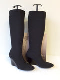 PRINCIPLES BLACK STRETCH WEDGE HEEL BOOTS SIZE 4/37 - Whispers Dress Agency - Sold - 3