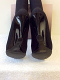 PRINCIPLES BLACK STRETCH WEDGE HEEL BOOTS SIZE 4/37 - Whispers Dress Agency - Sold - 5