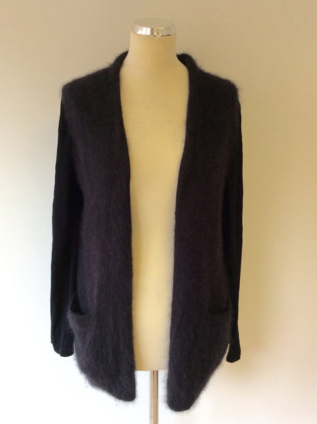 MARCCAIN BLACK ANGORA BLEND CARDIGAN SIZE N5 UK L - Whispers Dress Agency - Womens Knitwear - 1