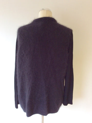 MARCCAIN BLACK ANGORA BLEND CARDIGAN SIZE N5 UK L - Whispers Dress Agency - Womens Knitwear - 3