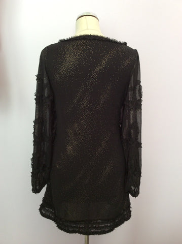 DARLING BLACK SPARKLE SHIFT DRESS SIZE 10 - Whispers Dress Agency - Womens Eveningwear - 3