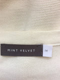 MINT VELVET WHITE COTTON CROCHETED TRIM SIZE 14 - Whispers Dress Agency - Sold - 4
