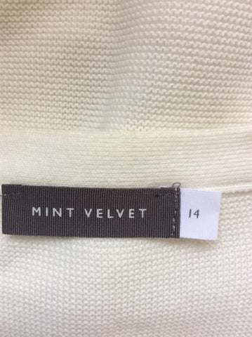 MINT VELVET WHITE COTTON CROCHETED TRIM SIZE 14 - Whispers Dress Agency - Sold - 4