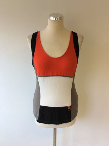 KAREN MILLEN COLOUR BLOCK VEST TOP SIZE 14
