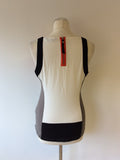 KAREN MILLEN COLOUR BLOCK VEST TOP SIZE 14