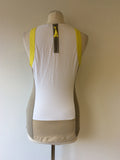 KAREN MILLEN COLOUR BLOCK VEST TOP SIZE 14