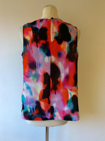 FRENCH CONNECTION MULTICOLOURED SLEEVELESS TOP SIZE 14