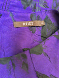 REISS PURPLE & BLACK FLORAL PRINT TOP SIZE 10 - Whispers Dress Agency - Womens Tops - 4