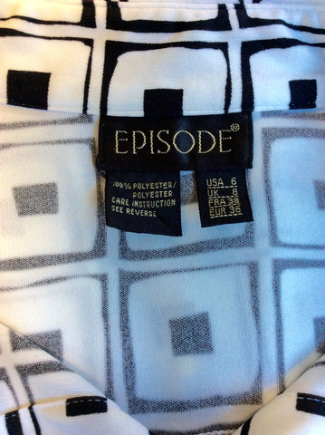 EPISODE BLACK & WHITE CHECK BLOUSE SIZE 8 - Whispers Dress Agency - Womens Shirts & Blouses - 3