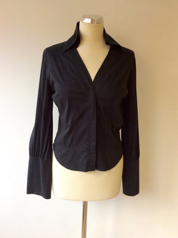 STICKY FINGERS BLACK FITTED SHIRT SIZE 12 - Whispers Dress Agency - Womens Shirts & Blouses - 1