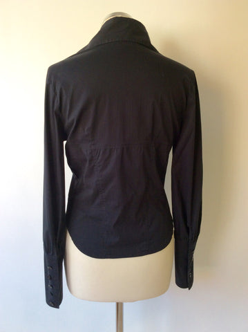 STICKY FINGERS BLACK FITTED SHIRT SIZE 12 - Whispers Dress Agency - Womens Shirts & Blouses - 2