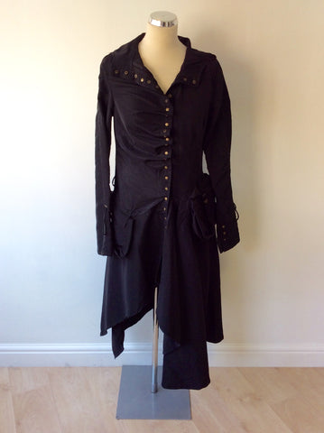 BRAND NEW RARE BLACK LIGHTWEIGHT HOODED COAT SIZE S/M - Whispers Dress Agency - Womens Coats & Jackets - 1