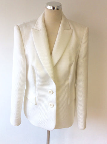 BETTY BARCLAY COLLECTION WHITE JACKET SIZE 18 - Whispers Dress Agency - Sold - 1