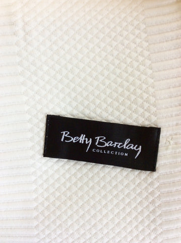 BETTY BARCLAY COLLECTION WHITE JACKET SIZE 18 - Whispers Dress Agency - Sold - 3