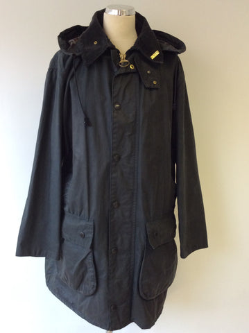 BARBOUR BLUE BORDER WAX JACKET SIZE 40" APPROX L - Whispers Dress Agency - Sold - 2