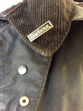 BARBOUR BLUE BORDER WAX JACKET SIZE 40" APPROX L - Whispers Dress Agency - Sold - 4