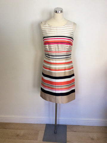 MONSOON MULTI COLOURED STRIPED DRESS SIZE 10