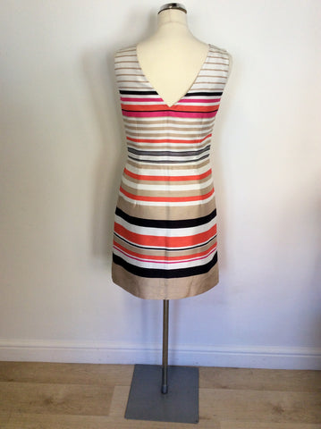 MONSOON MULTI COLOURED STRIPED DRESS SIZE 10