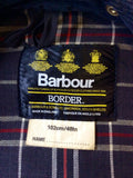 BARBOUR BLUE BORDER WAX JACKET SIZE 40" APPROX L - Whispers Dress Agency - Sold - 7