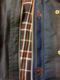 BARBOUR BLUE BORDER WAX JACKET SIZE 40" APPROX L - Whispers Dress Agency - Sold - 10