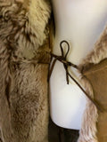 WALLACE SACKS TAN SHEEPSKIN LONG COAT SIZE 12 - Whispers Dress Agency - Sold - 7