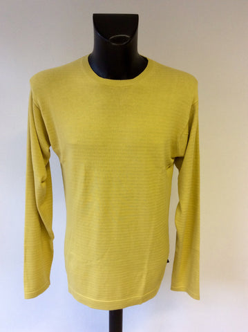PAUL SMITH YELLOW STRIPED COTTON JUMPER SIZE XL