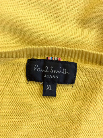 PAUL SMITH YELLOW STRIPED COTTON JUMPER SIZE XL